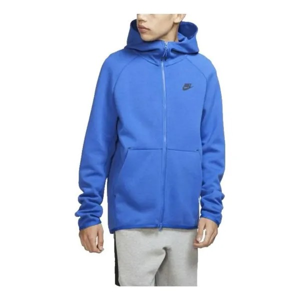 Куртка Nike Sportswear Tech Fleece Hooded Zip Jacket 'Blue', синий