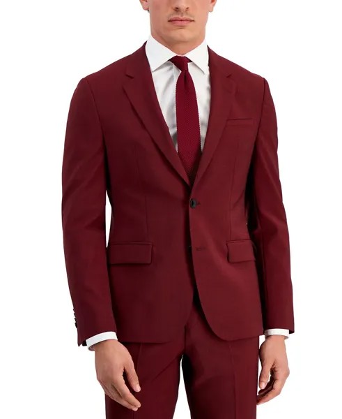 Мужской темно-красный пиджак современного кроя HUGO