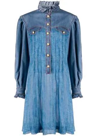 Philosophy Di Lorenzo Serafini джинсовое платье-рубашка с длинными рукавами