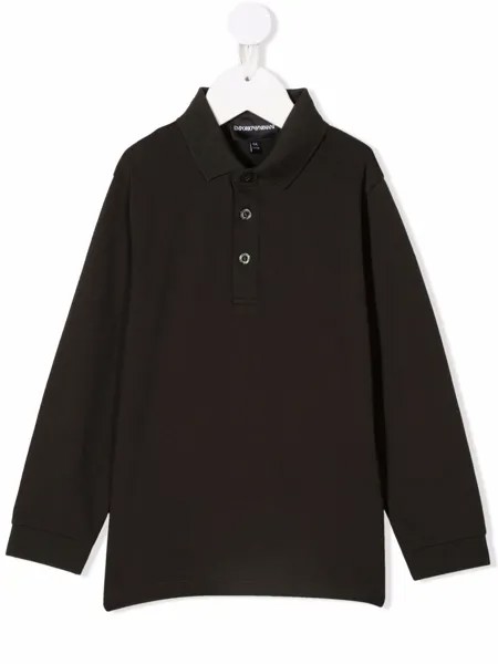Emporio Armani Kids рубашка поло с длинными рукавами