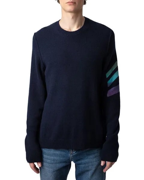 Кашемировый свитер Kennedy с круглым вырезом Zadig & Voltaire, цвет Blue