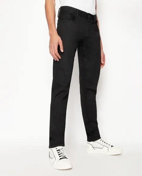 Мужские джинсы скинни J10 со средней посадкой Armani Exchange, черный
