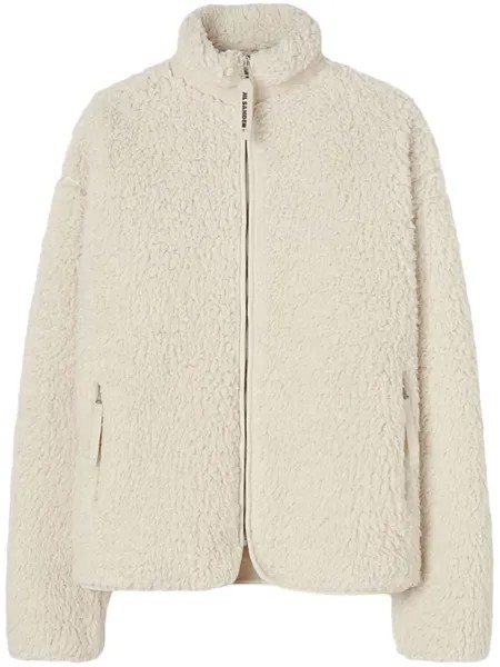 Jil Sander кардиган из шерпы, нейтральный цвет