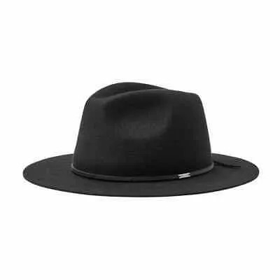 Brixton Wesley SU22 Фетровая шляпа (черная) с широкими полями из шерсти и фетра