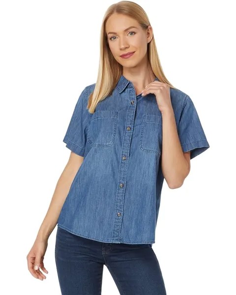 Рубашка L.L.Bean Heritage Washed Denim Lightweight, цвет Medium Indigo
