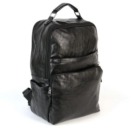 Рюкзак  L0970 Блек, фактура гладкая, черный
