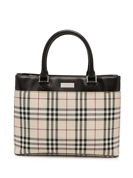 Burberry Pre-Owned сумка-тоут 2000-х годов с узором в клетку