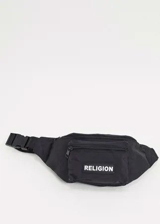 Черная сумка-кошелек на пояс Religion-Черный