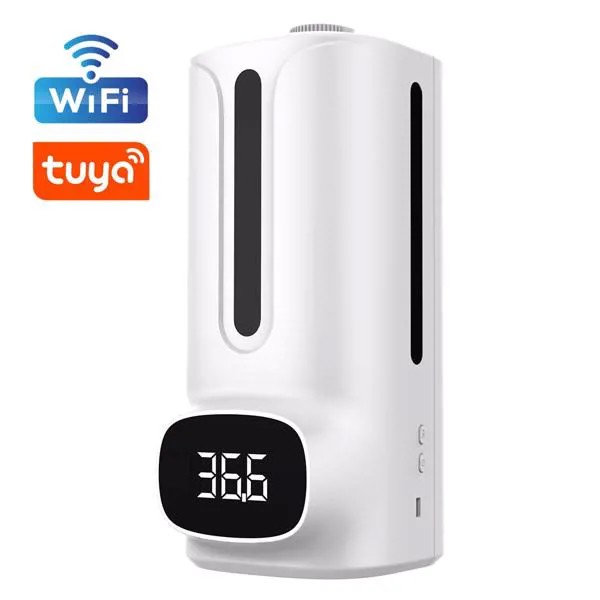 Диспенсер для дезинфицирующего средства для рук с Wi-Fi K9 Pro Plus APP, настольный сменный диспенсер для жидкого мыла и шампуня с будильником и темп...