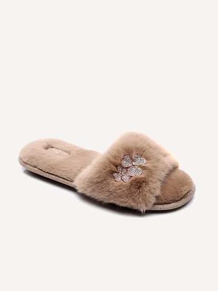 Тапочки женские Pettimelo NR-1001 коричневые 40.5 RU
