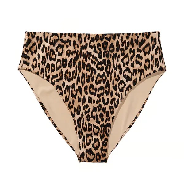 Плавки бикини Victoria's Secret Swim Mix & Match High-Waist Full-Coverage Smooth, леопардовый