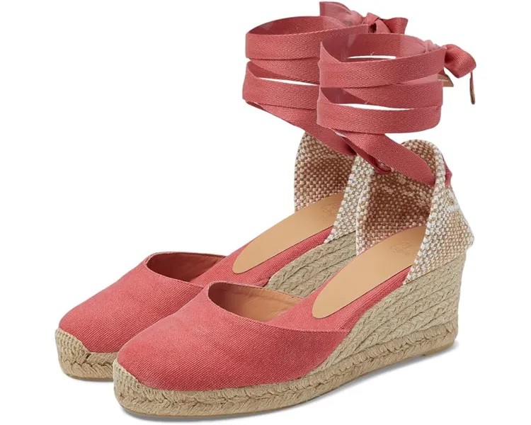 Эспадрильи CASTANER Carina 60mm Wedge, цвет Bright Pink