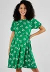 Платье из джерси FLORAL MERNITY NURSING Jojo Maman Bébé, зеленый