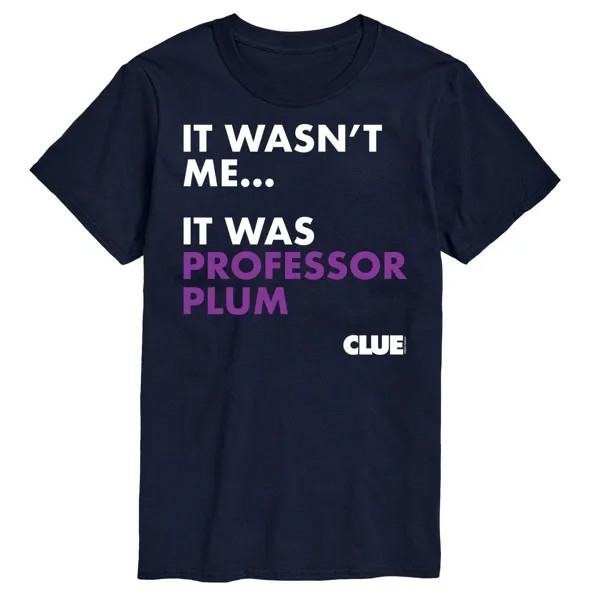 Сливовая футболка Big & Tall Clue It Was Professor Plum с цветком Licensed Character, синий