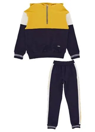 Спортивный костюм для девочки Mini Maxi, модель 7226, цвет горчичный/синий, размер 140