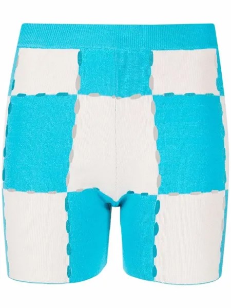 Jacquemus patchwork check shorts