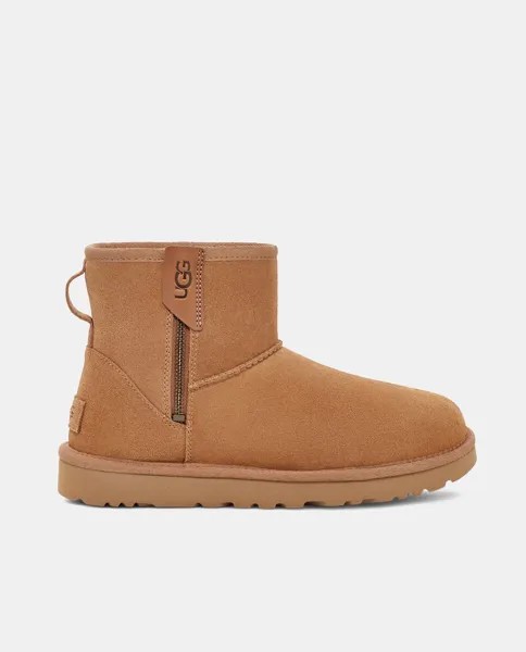 Женские классические кожаные мини-сапоги Bailey на молнии с застежкой-молнией UGG, коричневый
