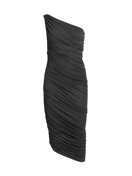 Облегающее платье миди Diana со сборками Norma Kamali, серый