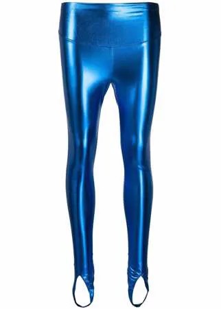 Maison Close легинсы Blue Angel с эффектом металлик