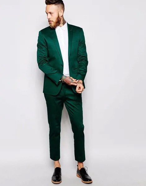 Новый стиль жениха пика лацканы жениха смокинги зеленый/бирюзовый/желтый/фиолетовый Мужские костюмы свадьба Лучший человек (пиджак + брюки)