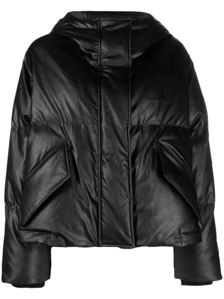 MM6 Maison Margiela куртка из искусственной кожи, черный