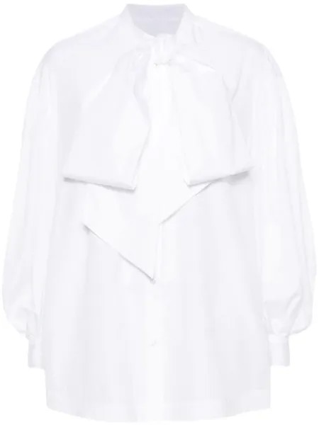 Simone Rocha рубашка с бантом, белый