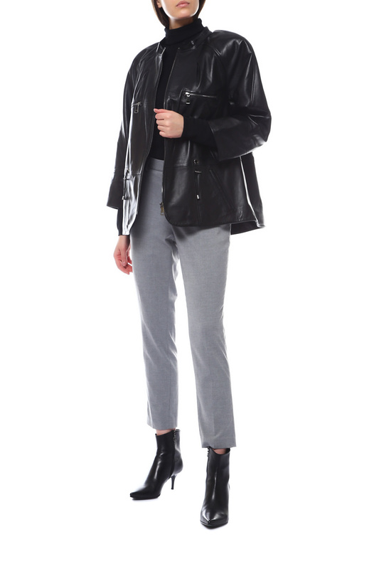 Кожаная куртка женская VENETTI LEATHER&FUR 312 черная 60