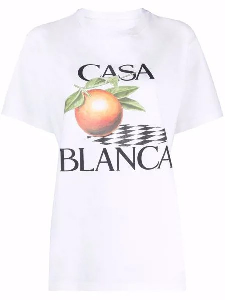Casablanca футболка Orange с короткими рукавами