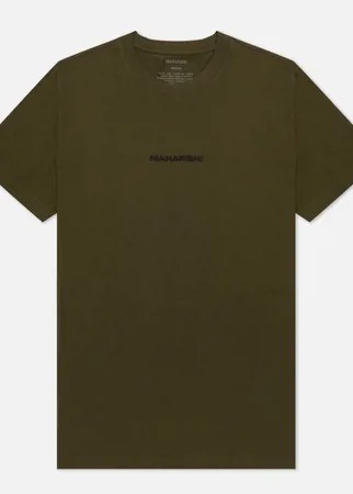 Мужская футболка maharishi Organic Military Type Embroidery, цвет оливковый, размер L
