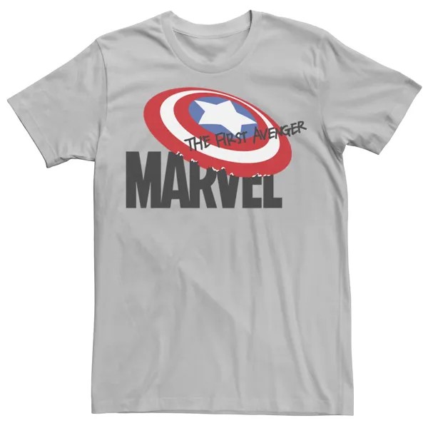 Мужская футболка с логотипом Captain America The First Avenger Shield и графическим рисунком Marvel