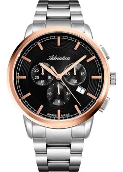 Швейцарские наручные  мужские часы Adriatica 8307.R1R6CH. Коллекция Chronographs
