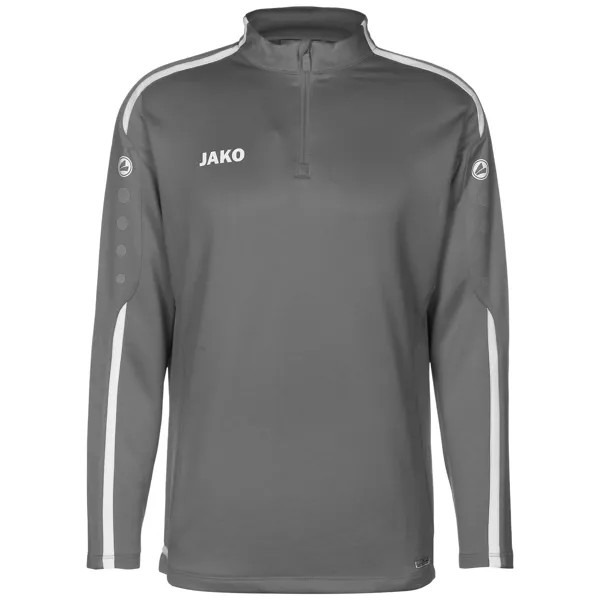 Лонгслив Jako Striker 2.0 Ziptop, цвет grau/weiß