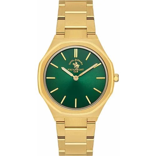 Наручные часы SANTA BARBARA POLO & RACQUET CLUB, зеленый, золотой