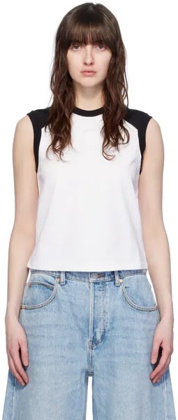 Бело-черная футболка реглан Alexanderwang.T