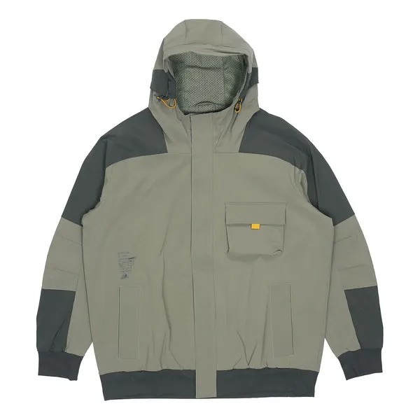 Куртка adidas Th Jkt South Colorblock Windproof Casual Fleece Lined Hooded Jacket Green, зеленый