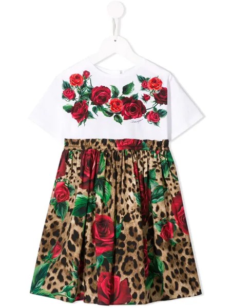 Dolce & Gabbana Kids платье-футболка с принтом