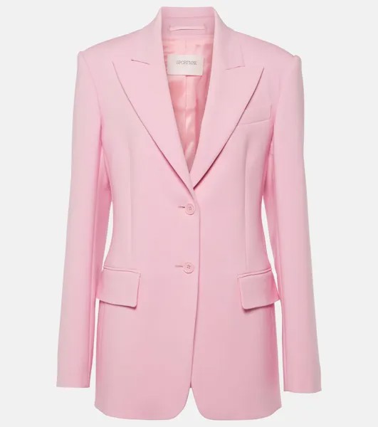 Пиджак Zermat из смесовой шерсти Sportmax, розовый