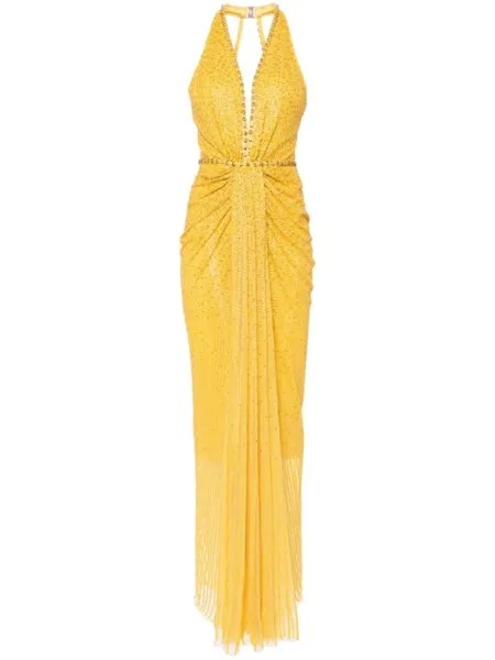 Декорированное платье Petunia Jenny Packham, желтый