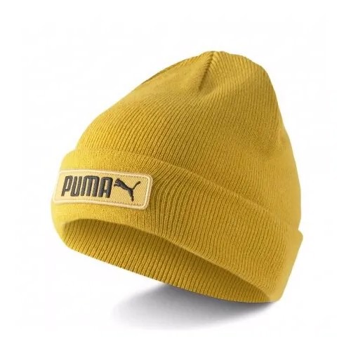 Шапка PUMA Classic Cuff Beanie 2343405 женская, цвет желтый, размер O/S
