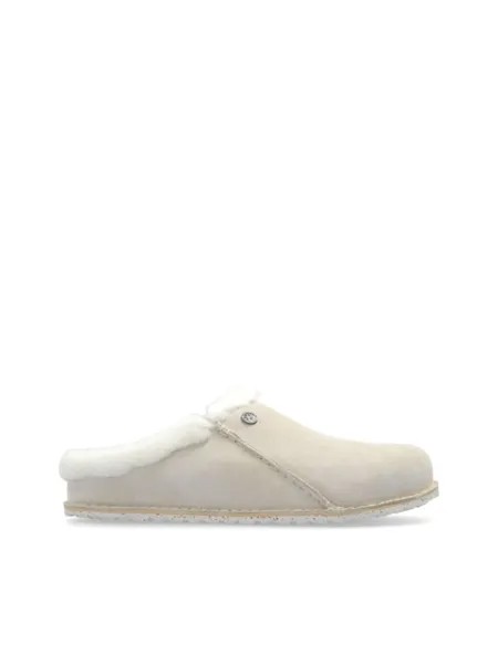 Birkenstock слиперы с искусственным мехом, нейтральный цвет