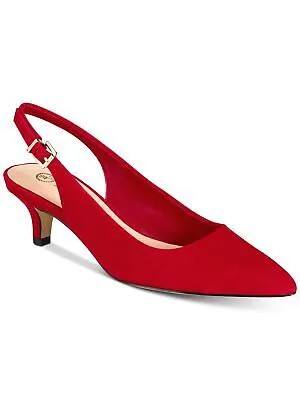 BELLA VITA Женские красные кожаные туфли на каблуке с открытой пяткой в стиле ретро с алым носком, 8,5 м