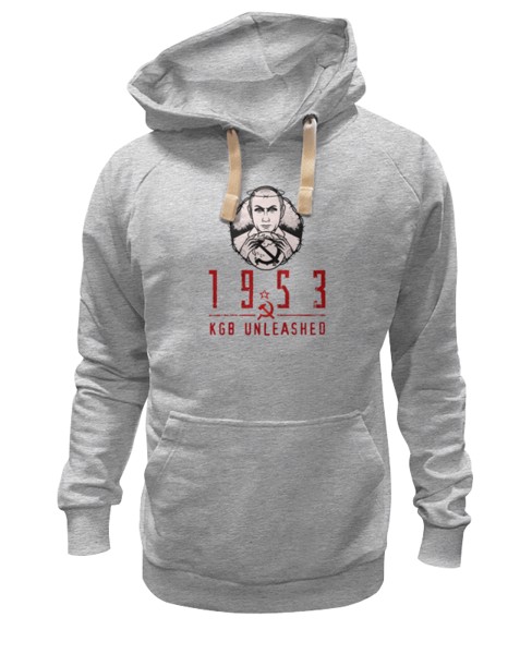 Худи унисекс Printio Kgb russia серое 2XL