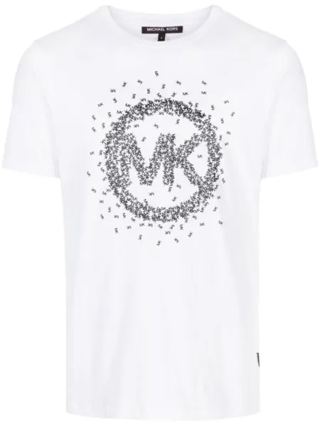 Michael Kors logo-print cotton T-shirt, белый
