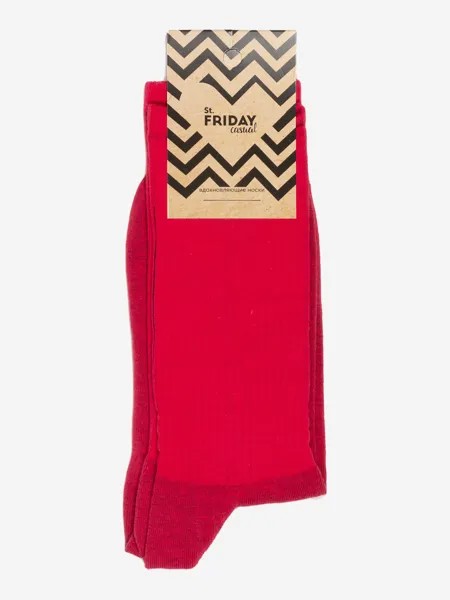 Носки однотонные спортивные St.Friday Socks - Красные, Красный