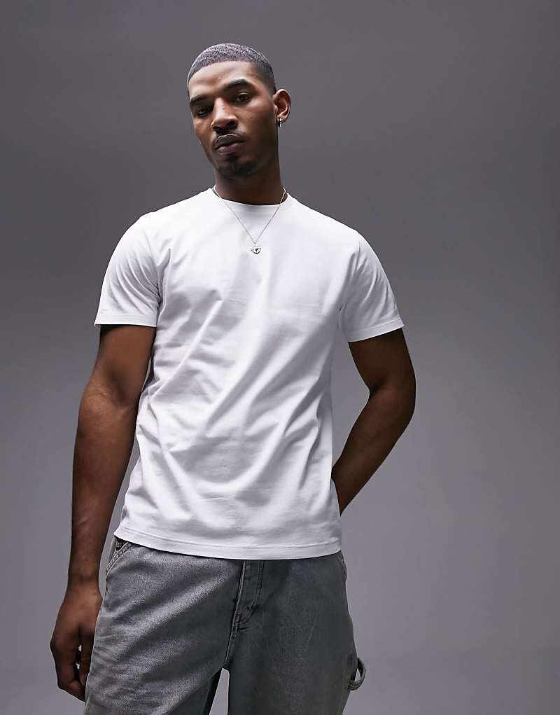 Topman Essential – белая футболка стандартного кроя