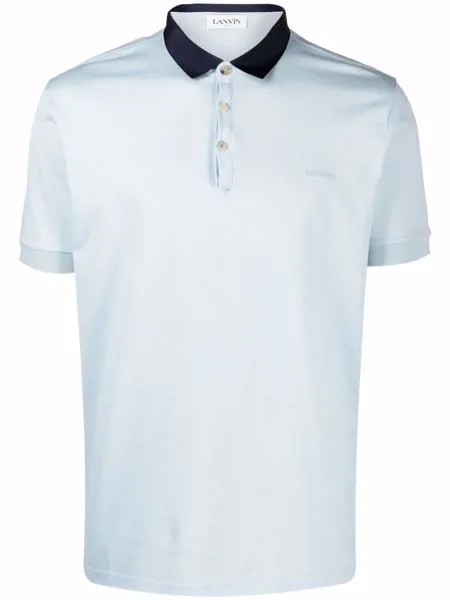 LANVIN рубашка поло с вышитым логотипом