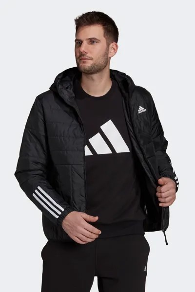 Спортивная одежда Легкая куртка Itavic с капюшоном и 3 полосками adidas, черный