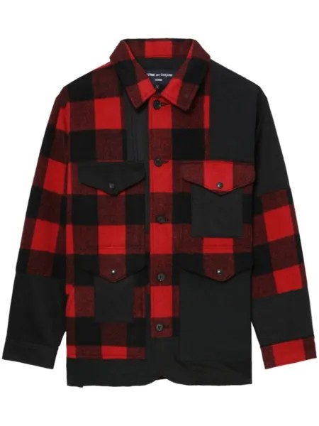 Comme des Garçons Homme флисовая куртка-рубашка в клетку, красный