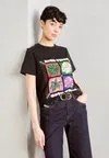 Футболка с принтом REGULAR FIT FRONT ARTWORK Scotch & Soda, черный