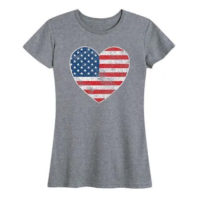 Женская футболка с принтом в форме сердца для мгновенных сообщений Americana